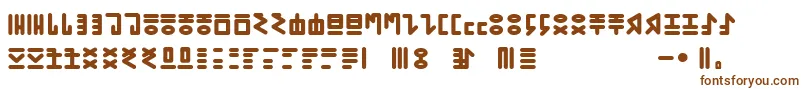 More about GENР RICA PRIMITIVA 01 Font GENР RICA PRIMITIVA 01 Font – Brown Fonts on White Background